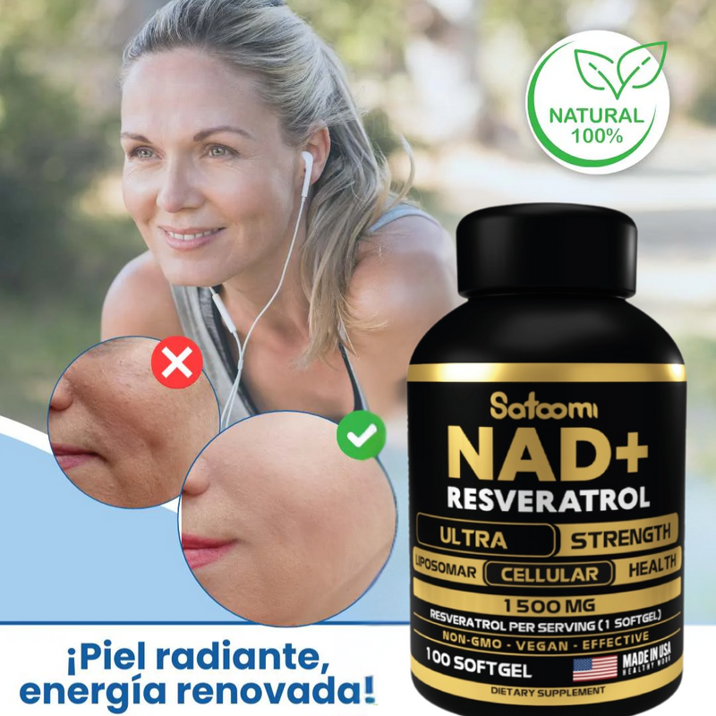 ¡Compre 1 y Lleve 2 de NAD+ Resveratrol! ¡Más Energía, Vitalidad y Salud por Menos!